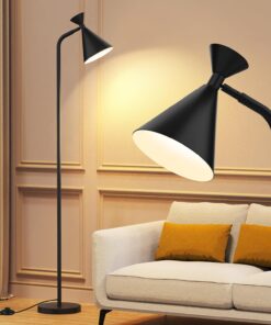 Adjustable Metal Floor Lamp (Black)