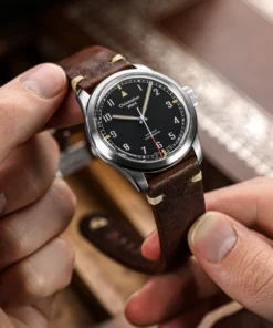 Unisex Leather Watch (Brown Strap)